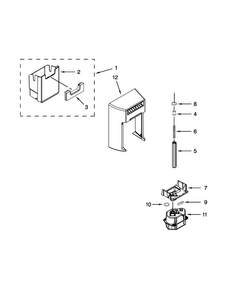 Motor And Ice Container Parts Diagram and Parts List for KSF26C6XYY05  KitchenAid Refrigerator