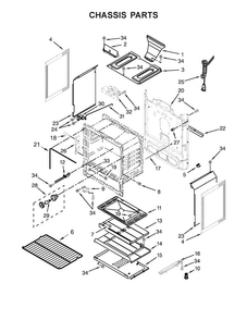 Chassis Parts Diagram and Parts List for WFG515S0ED0  Whirlpool Range