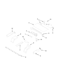Top Venting Parts Diagram and Parts List for WOD51ES4EB00  Whirlpool Wall Oven