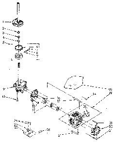 Brake, Clutch, Gearcase, Motor And Pump Diagram and Parts List for LA7800XSM2  Whirlpool Washer