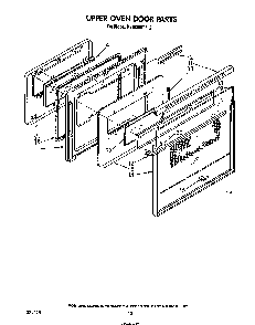 Upper Oven Door Diagram and Parts List for KEBI200TBL0  KitchenAid Wall Oven