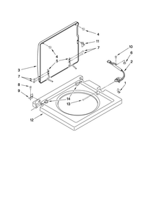 Washer Top And Lid Parts Diagram and Parts List for 11088732798  Kenmore Washer Dryer Combo