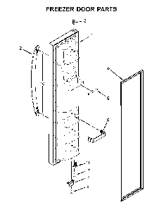 Freezer door parts Diagram and Parts List for 10651113710  Kenmore Refrigerator