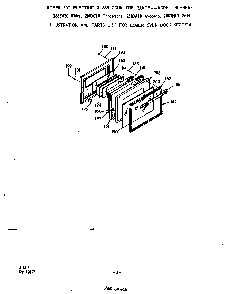 Lower Oven Door Diagram and Parts List for 2883*10  Roper Range