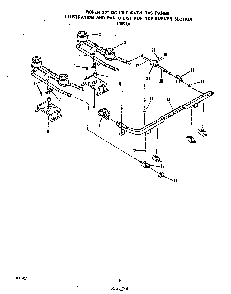 Top Burner Diagram and Parts List for 1885*3A  Roper Range