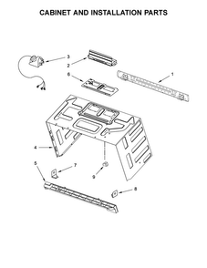 Cabinet And Installation Parts Diagram and Parts List for WMH73521CE3  Whirlpool Microwave