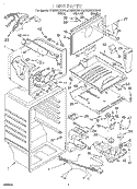 LINER Diagram and Parts List for GT22DKXGN00  Whirlpool Refrigerator