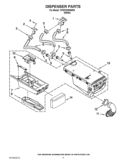 DISPENSER PARTS Diagram and Parts List for YIFW7300WW00  Inglis Washer