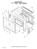 DOOR PARTS Diagram and Parts List for WFG381LVB3  Whirlpool Range
