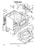 CABINET Diagram and Parts List for KGYE664WTO0  KitchenAid Dryer