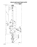 BRAKE AND DRIVE TUBE Diagram and Parts List for 3XLA87W72BW0  Whirlpool Washer
