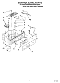 CONTROL PANEL PARTS Diagram and Parts List for KUIS15PRHW8  KitchenAid Ice Maker