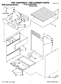 TOP, CONTROLS AND CABINET PARTS Diagram and Parts List for KHGV01RSS0  KitchenAid Dryer