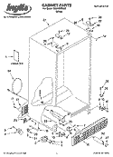 CABINET PARTS Diagram and Parts List for IS25AGXRQ02  Inglis Refrigerator