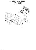 CONTROL PANEL PARTS Diagram and Parts List for IBS330PRS02  Whirlpool Wall Oven