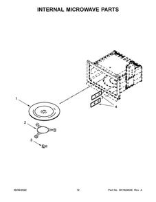 Internal Microwave Parts Diagram and Parts List for WOC54EC7HS20  Whirlpool Microwave Oven Combo