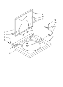 Washer Top And Lid Parts Diagram and Parts List for 11088732794  Kenmore Washer Dryer Combo