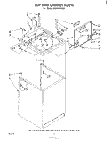 TOP AND CABINET , LITERATURE AND OPTIONAL Diagram and Parts List for LA5400XPW0  Whirlpool Washer