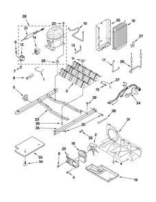 Unit Parts Diagram and Parts List for 10650343011  Kenmore Refrigerator