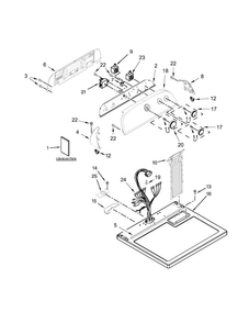 Top And Console Parts Diagram and Parts List for WED4985EW0  Whirlpool Dryer