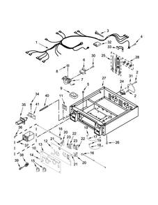 Control Panel And Separator Parts Diagram and Parts List for CSP2860TQ0  Whirlpool Dryer