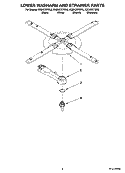 LOWER WASHARM AND STRAINER PARTS Diagram and Parts List for KUDK03ITBT0  KitchenAid Dishwasher