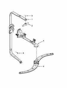 Upper Wash And Rinse Parts Diagram and Parts List for 66513033K111  Kenmore Dishwasher