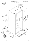 CABINET Diagram and Parts List for ET18HTXDN05  Whirlpool Refrigerator
