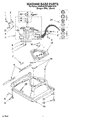 MACHINE BASE Diagram and Parts List for LSQ9510LT0  Whirlpool Washer