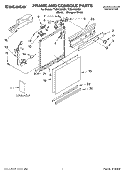 FRAME & CONSOLE, LITERATURE Diagram and Parts List for TUD4700KB1  Estate Dishwasher