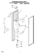FREEZER DOOR PARTS Diagram and Parts List for KSRX25FSST01  KitchenAid Refrigerator