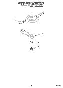 LOWER WASHARM PARTS Diagram and Parts List for GU2548XTPS1  Whirlpool Dishwasher