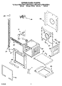 UPPER OVEN PARTS Diagram and Parts List for RBD275PDT15  Whirlpool Wall Oven