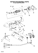 MOTOR AND CONTROL PARTS Diagram and Parts List for KSM150  KitchenAid Mixer