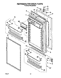 REFRIGERATOR DOOR Diagram and Parts List for KBLC36MHS00  KitchenAid Refrigerator