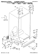 CABINET PARTS Diagram and Parts List for KSRA22CNBT01  KitchenAid Refrigerator