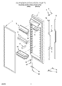 REFRIGERATOR DOOR Diagram and Parts List for 4KSRS22QFW00  KitchenAid Refrigerator