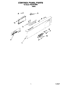 CONTROL PANEL PARTS Diagram and Parts List for KUDJ02CRBS3  KitchenAid Dishwasher