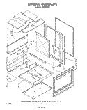 EXTERNAL OVEN Diagram and Parts List for SM988PEPW1  Whirlpool Range