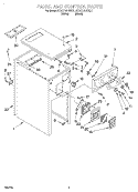 PANEL AND CONTROL Diagram and Parts List for KCCC151EBL1  KitchenAid Trash Compactor