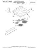 COOKTOP PARTS Diagram and Parts List for KERS208XBL2  KitchenAid Range
