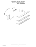 CONTROL PANEL PARTS Diagram and Parts List for KSSO36QTB04  KitchenAid Refrigerator