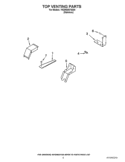 TOP VENTING PARTS Diagram and Parts List for YKDRS807SS04  KitchenAid Range