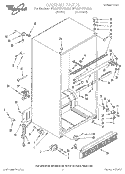 CABINET Diagram and Parts List for ET22PKXAW02  Whirlpool Refrigerator