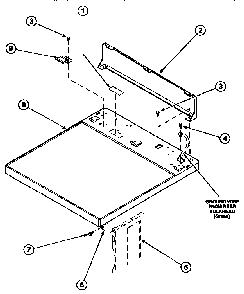 01 - Cabinet Top And Control Hood Rear Panel Diagram and Parts List for CE4317L2  Whirlpool Washer