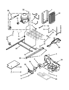 Unit Parts Diagram and Parts List for 10641159212  Kenmore Refrigerator
