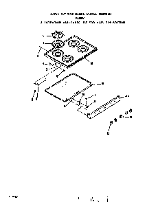 Main Top Diagram and Parts List for F4458*0  Roper Range