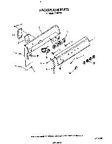 Backsplash Diagram and Parts List for F7107*1  Roper Range