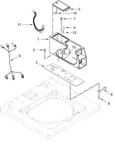 Meter Case Parts Diagram and Parts List for MAT24PDAGW0  Whirlpool Washer