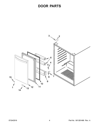Part Location Diagram of W11264678 Whirlpool BRACKET